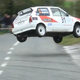 Illustration for article titled Watch This Tiny Hatchback Rally Jump Go So Very Wrong